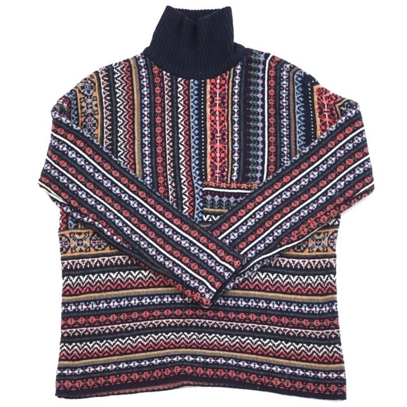 Tory Burch Sweaters - Tory Burch Wool Jacquard Turtleneck Sweater